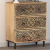 vidaXL Side Cabinet Natural Mango Wood Solid mango wood, iron legs Small