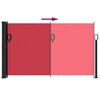 vidaXL Retractable Side Awning Red 100% polyester with PU coating