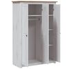 vidaXL Wardrobe White Solid Pine Wood Large Wardrobe Rectangular