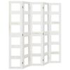 vidaXL Room Divider 5 Panels White Solid Wood Paulownia