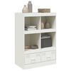 vidaXL Highboard White Cold-rolled steel Medium Highboard Rectangular