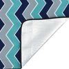 vidaXL Picnic Blanket Foldable Blue Wave 78.7"x59.1" Velvet