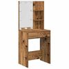 vidaXL Dressing Table Set Old wood Engineered wood, acrylic Standard