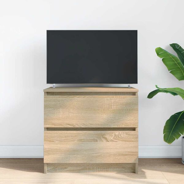 vidaXL TV Cabinet Sonoma Oak Engineered Wood TV Cabinet Rectangular