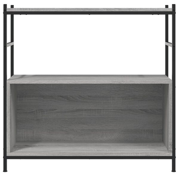vidaXL Bookshelf Grey Sonoma Engineered Wood and Iron Standard