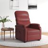 vidaXL Stand Up Chair Wine Red Faux Leather, Iron, Poplar Wood Single