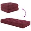 vidaXL Pouffe Maroon 100% cotton 27.6 x 27.6 x 14.2 in Modular Pouffe