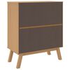 vidaXL Drawer Cabinet Grey and brown Solid pine wood with a wax finish