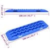 vidaXL Traction Boards 2 pcs Blue 41.7"x12"x2.8" Nylon