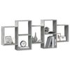 vidaXL Wall Shelf Concrete Grey Engineered Wood Medium Wall Mounting