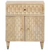vidaXL Bedside Cabinet Bleached natural Solid mango wood, engineered wood