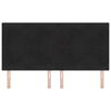 vidaXL Headboard with LED Strip Lights Adjustable Black 35.4" Velvet
