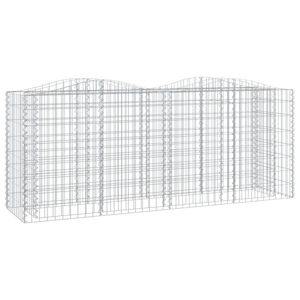 vidaXL Gabion Raised Bed Silver Galvanized Iron 78.7 x 19.7 x 39.4 in