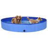 vidaXL Dog Swimming Pool Blue PVC 78.7 x 11.8 in Collapsible