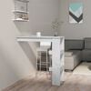 vidaXL Wall Bar Table Concrete gray Engineered wood Compact Modern