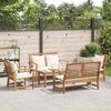 vidaXL Garden Sofa Set 5 pcs Natural Solid Teak Wood
