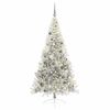 vidaXL Artificial Pre-lit Christmas Tree Silver 82.7" PET