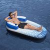 Bestway Floating Lounger Blue and White Vinyl 72 x 38 x 21.1 in