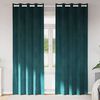 vidaXL Blackout Curtains 2 pcs Dark Green 55.12 x 88.58 in Velvet
