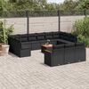 vidaXL Garden Sofa Set Black