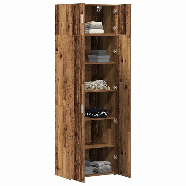 vidaXL Storage Cabinet Old wood 70 x 42.5 x 225 cm Engineered wood