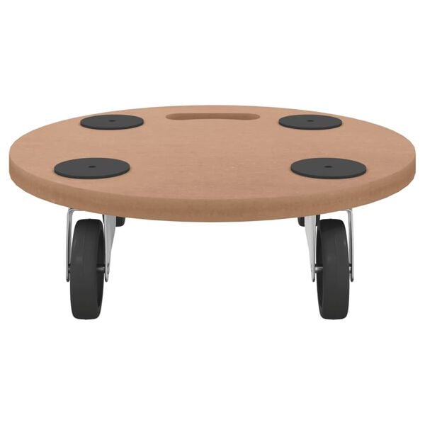 vidaXL Dolly Trolleys 6 pcs Round Engineered Wood