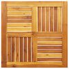 vidaXL Table Top Natural Solid Acacia wood 27.6x27.6 in Durable