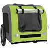 vidaXL Pet Bike Trailer Green and grey Oxford fabric, iron Durable