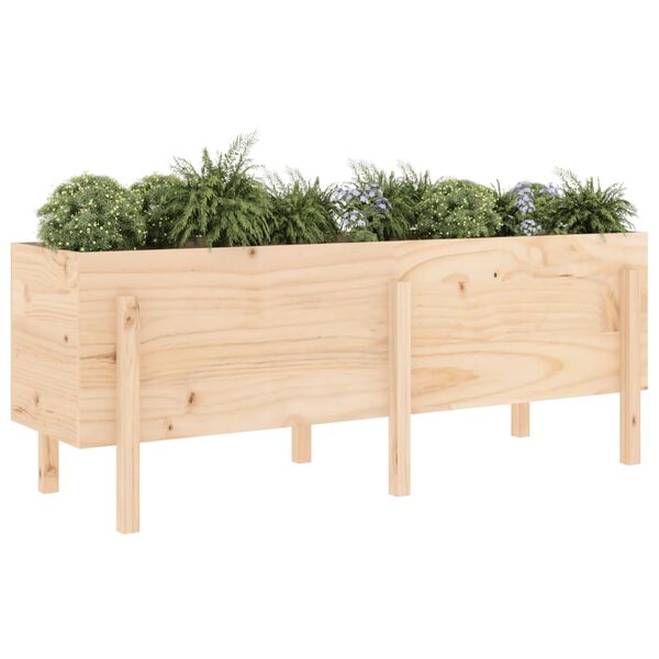 vidaXL Garden Raised Bed Natural wood Solid pine wood (untreated) Large