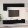 vidaXL TV Cabinet Set Wall-mounted 5 pcs Black Oak Engineered Wood
