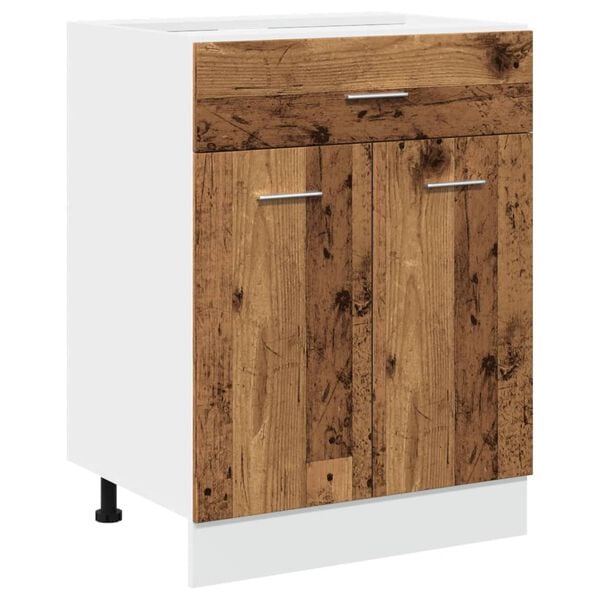 vidaXL Drawer Bottom Cabinet Old wood Engineered wood