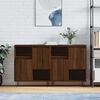 vidaXL Sideboard Set of 2 Brown Oak Engineered wood, metal