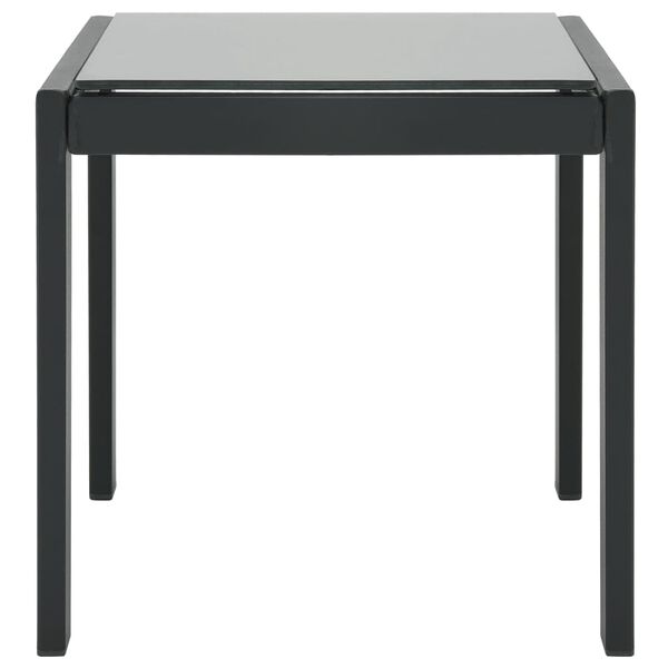 vidaXL Sun Lounger And Table Set of 2 Grey Textilene Full Size