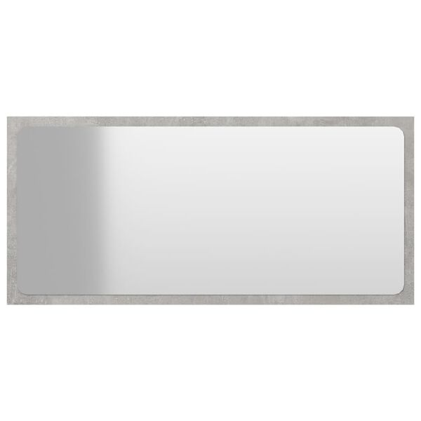 vidaXL Mirror Concrete grey Engineered wood, acrylic Large