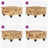 vidaXL Coffee Table Rough Mango Wood Brown Solid Rough Mango Wood Medium