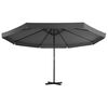 vidaXL Garden Parasol Anthracite Polyester Large Foldable