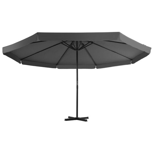 vidaXL Garden Parasol Anthracite Polyester Large Foldable