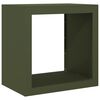 vidaXL Firewood Rack Green 23.6x15.7x23.6" Steel