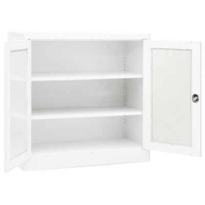 vidaXL Office Cabinet White 35.4"x15.7"x35.4" Steel