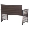 vidaXL Garden Lounge Set Brown and Cream white