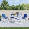 vidaXL Lowback Chair Cushion Set of 4 Royal Blue