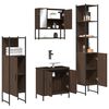 vidaXL Bathroom Furniture Set Brown Oak Engineered Wood Standard