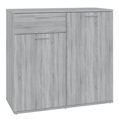 vidaXL Sideboard Gray Sonoma 31.5"x14.2"x29.5" Engineered Wood