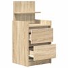 vidaXL Bedside Cabinet Sonoma Oak Engineered Wood Medium Bedside Cabinet