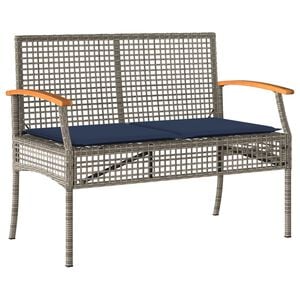 vidaXL Garden Bench Grey, Brown, Navy Blue