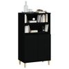 vidaXL Highboard Black Engineered Wood Highboard Rectangular