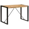 vidaXL Dining Table Natural wood and black Solid rough mango wood and steel
