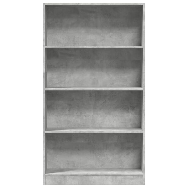 vidaXL Bookcase Concrete Grey Engineered Wood Medium Rectangular
