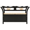 vidaXL Bench Black Solid fir wood, engineered wood Medium Storage Bench