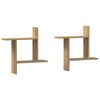 vidaXL Wall Shelves 2 pcs Artisian Oak 19.7x4.7x19.7" Engineered Wood